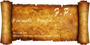 Faragó Paula névjegykártya